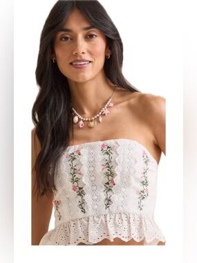 Altar’d State NWOT embroidered tube top M